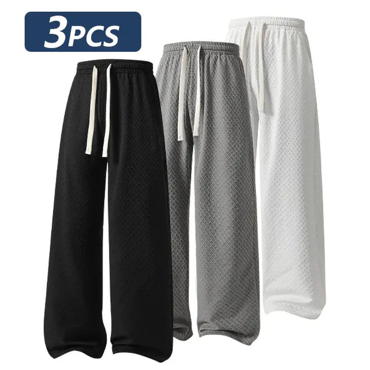 Summer Casual Sweatpants, Lightweight Breathable Fitness Running Outdoor All-Season Fashionable Comfortable Lightweight Daily Wear Bo Men'S Solid Color Drawstring Waist Long Pants Pantalones Para Hombre