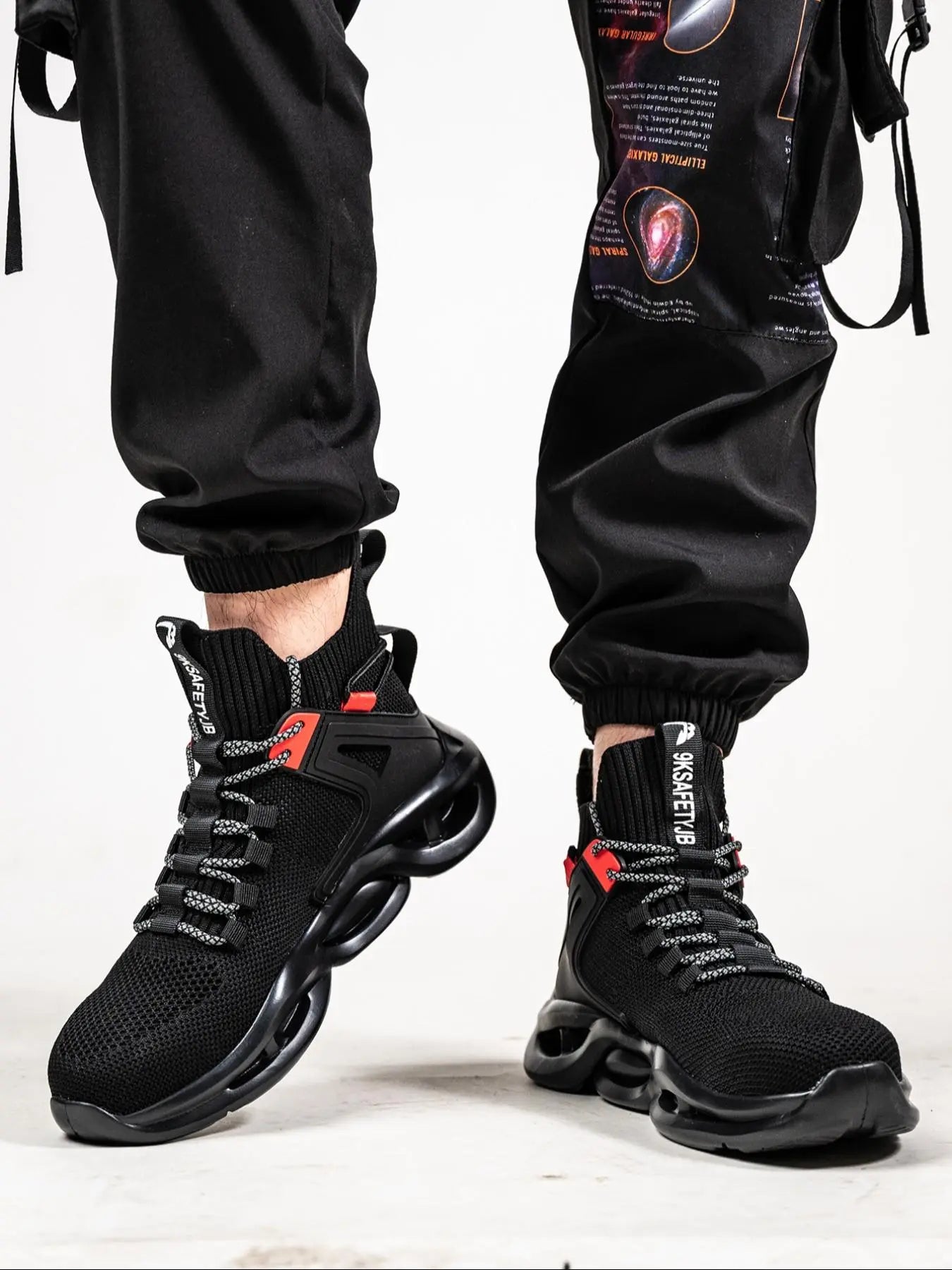 Men'S Safety Shoes, Sport Safety Footwear, Breathable Comfortable Anti-Smash and Anti-Puncture Sports Shoes, Sturdy Work Shoes, Anti-Slip Work Shoes for Men, Fashionable Shoes for Daily Wear, Steel Toe Trainers