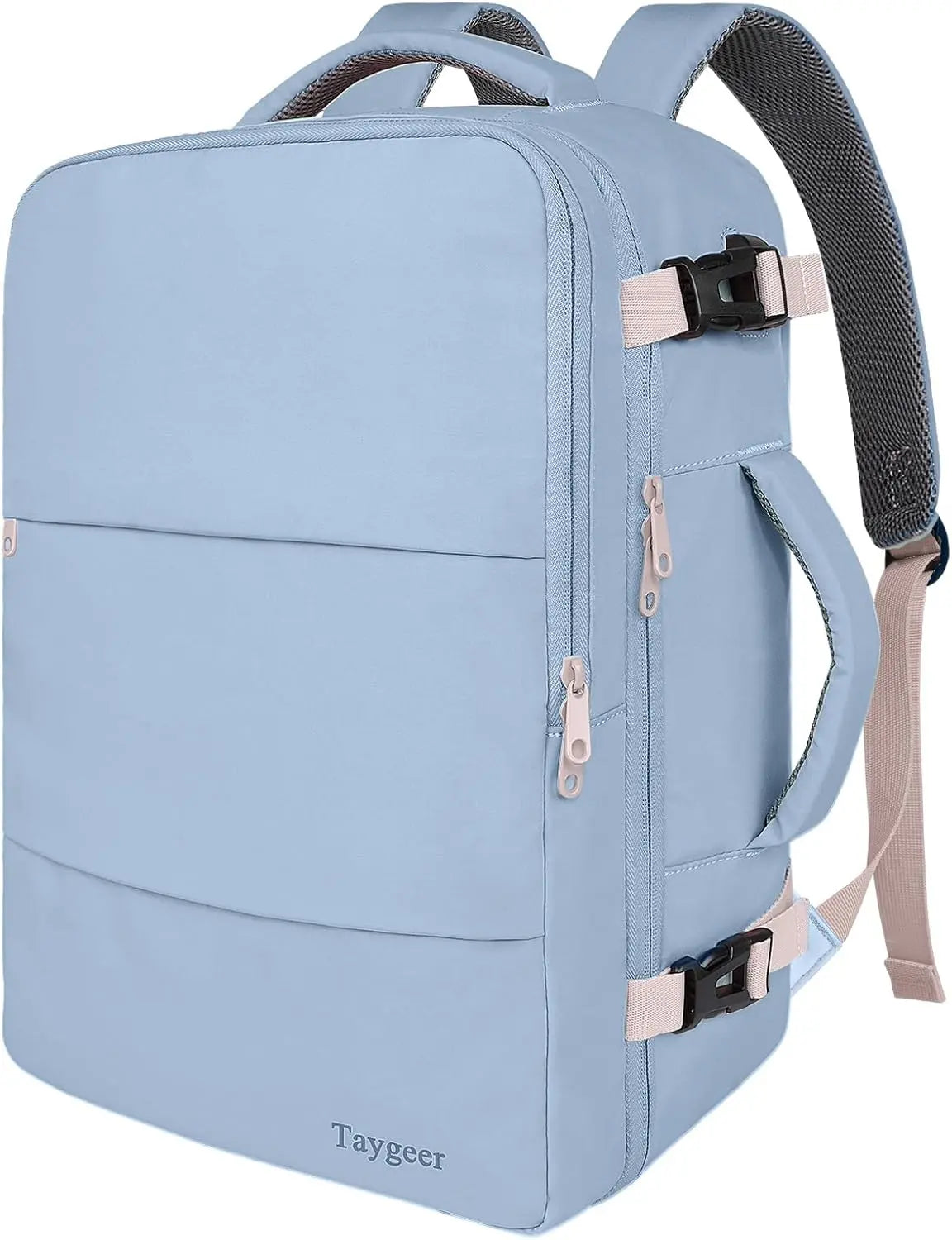 Taygeer Travel Backpack for Women, Carry on Backpack with USB Charging Port & Shoe Pouch, TSA 15.6Inch Laptop Mochila Flight Approved, Nurse Bag Casual Daypack for Weekender Business Hiking, Pink