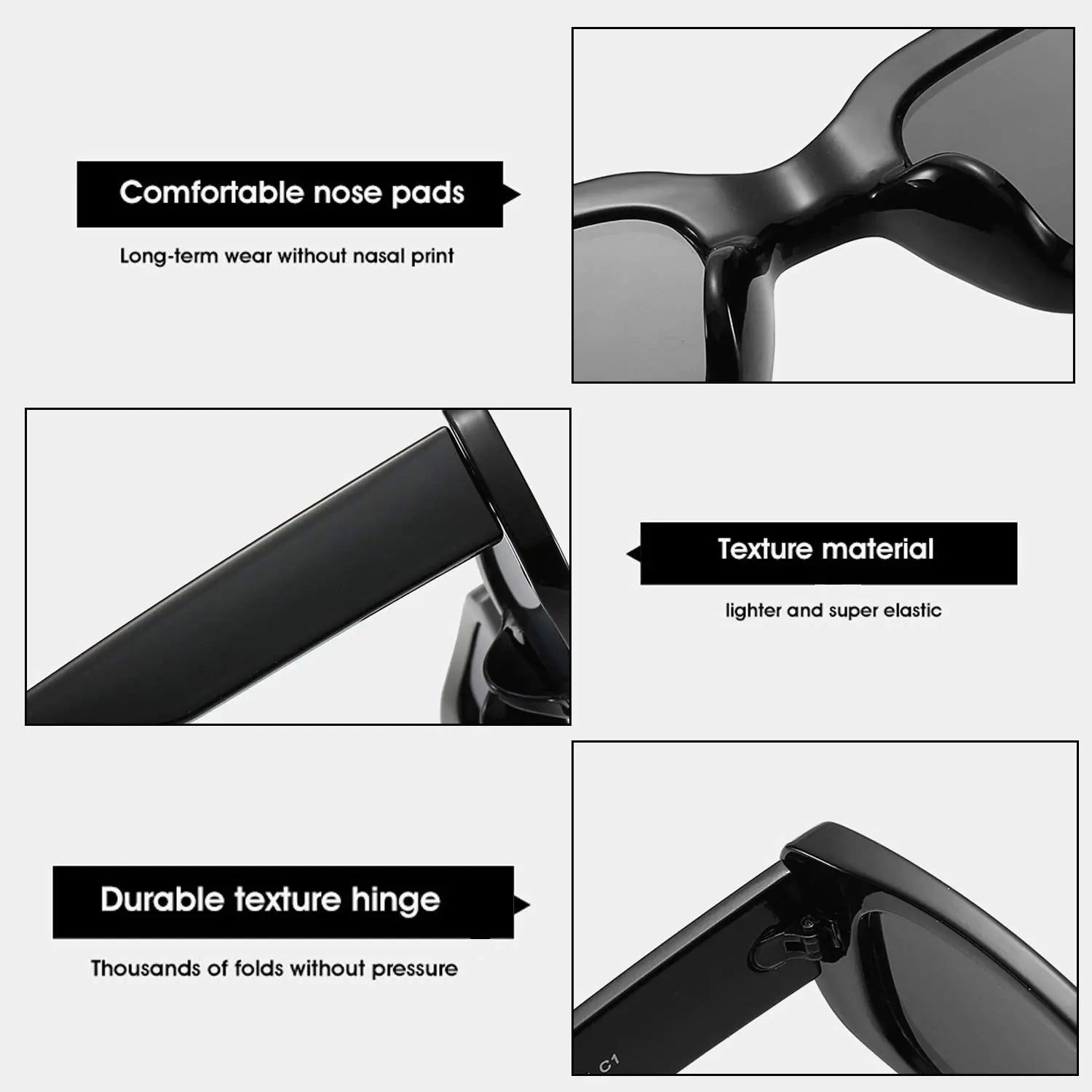 Rectangle Sunglasses for Women Retro Driving Glasses - 90S Vintage Narrow Square Frame - Aesthetic Fashion Eyewear for Streetwear & Travel