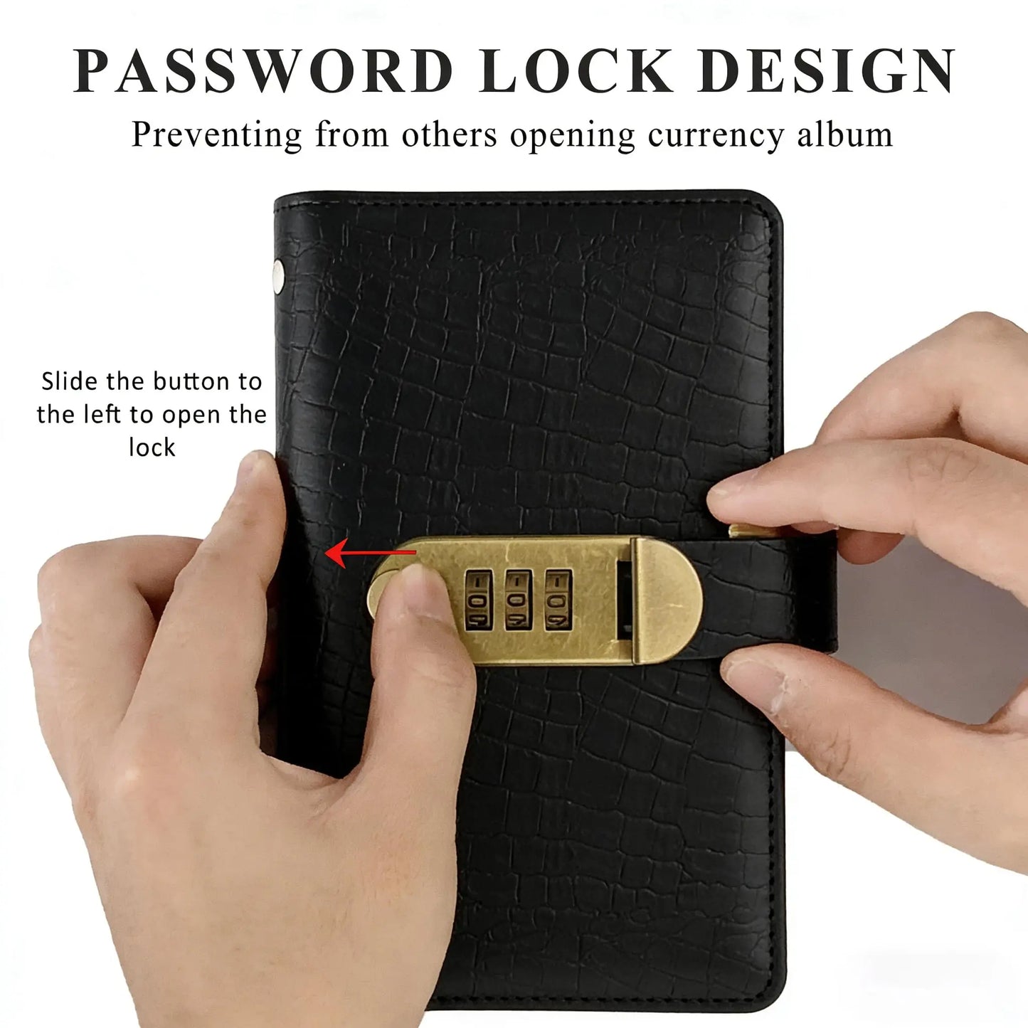 A6 Compact Locked Savings Notebook Binder with Built-In Lock - 50 Sheets/100 Pages Financial Organizer, Easy Budgeting Tool for Beginners, Cool Office Accounting Supplies