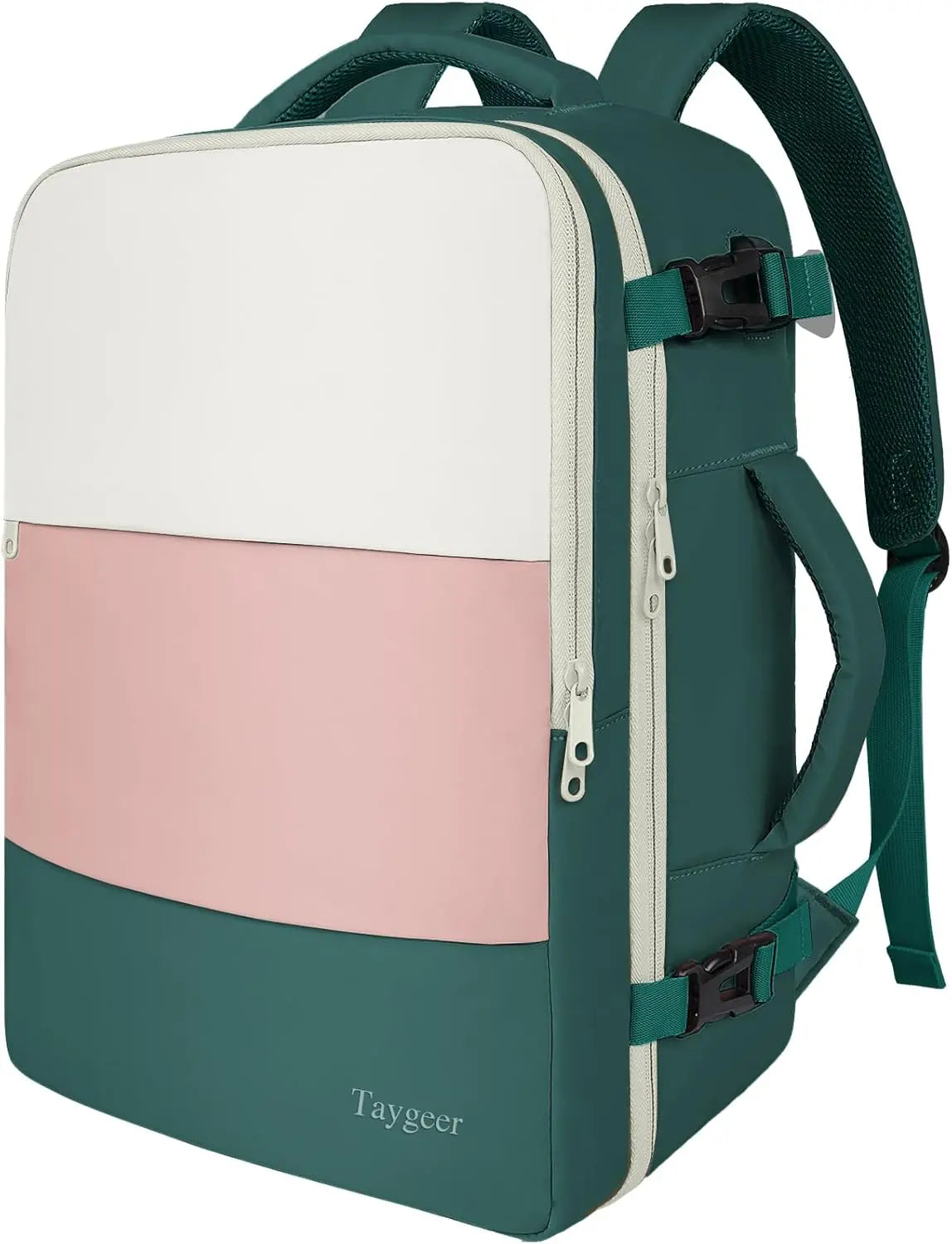 Taygeer Travel Backpack for Women, Carry on Backpack with USB Charging Port & Shoe Pouch, TSA 15.6Inch Laptop Mochila Flight Approved, Nurse Bag Casual Daypack for Weekender Business Hiking, Pink