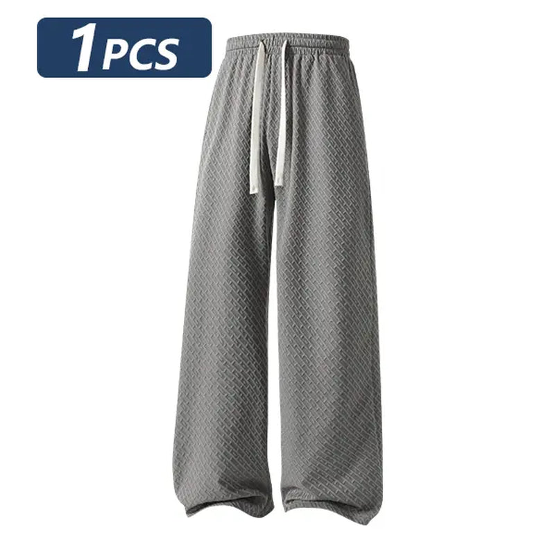 Summer Casual Sweatpants, Lightweight Breathable Fitness Running Outdoor All-Season Fashionable Comfortable Lightweight Daily Wear Bo Men'S Solid Color Drawstring Waist Long Pants Pantalones Para Hombre