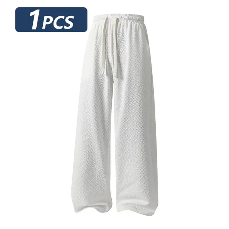 Summer Casual Sweatpants, Lightweight Breathable Fitness Running Outdoor All-Season Fashionable Comfortable Lightweight Daily Wear Bo Men'S Solid Color Drawstring Waist Long Pants Pantalones Para Hombre