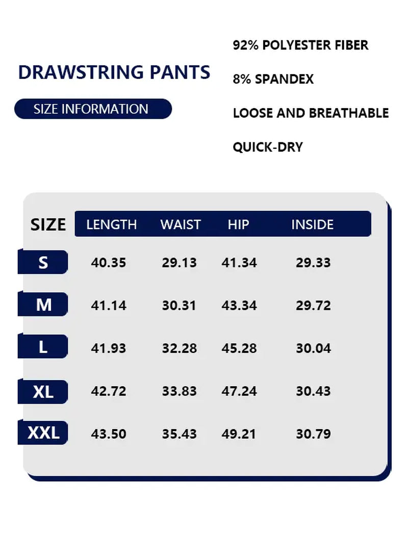 Summer Casual Sweatpants, Lightweight Breathable Fitness Running Outdoor All-Season Fashionable Comfortable Lightweight Daily Wear Bo Men'S Solid Color Drawstring Waist Long Pants Pantalones Para Hombre