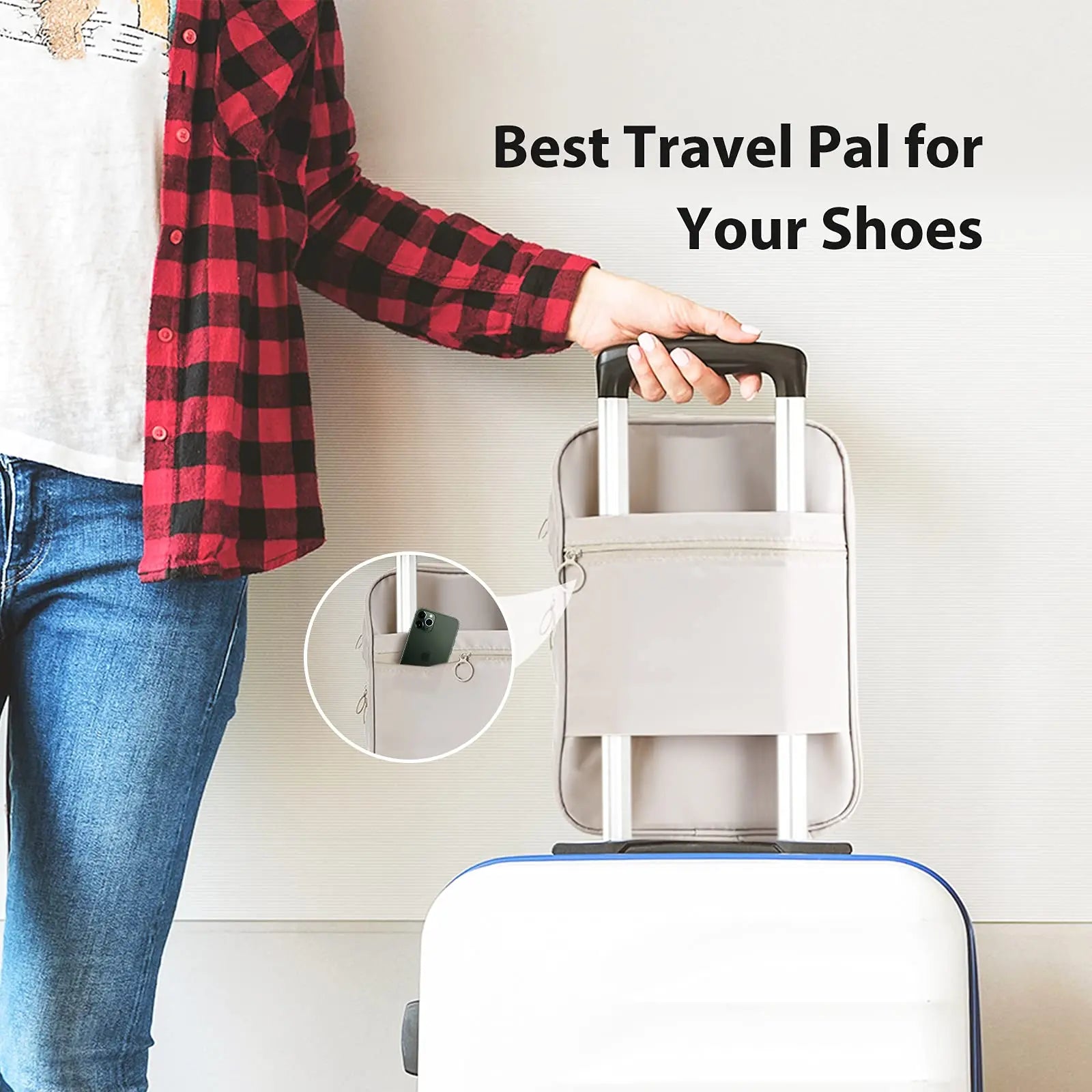 Shoe Bags for Travel,Shoe Bag Holds 3 Pair of Shoes,Shoe Storage Pouch for Travel and Daily Use,Shoe Organizer Travel Essentials for Packing in Suitcase,Waterproof