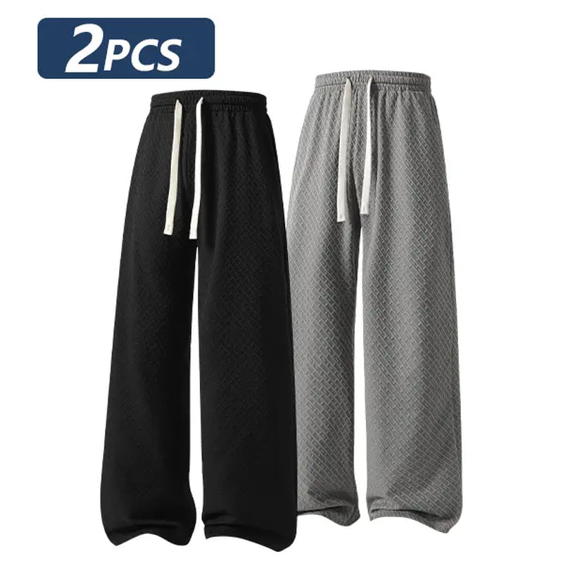 Summer Casual Sweatpants, Lightweight Breathable Fitness Running Outdoor All-Season Fashionable Comfortable Lightweight Daily Wear Bo Men'S Solid Color Drawstring Waist Long Pants Pantalones Para Hombre