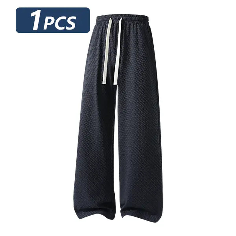 Summer Casual Sweatpants, Lightweight Breathable Fitness Running Outdoor All-Season Fashionable Comfortable Lightweight Daily Wear Bo Men'S Solid Color Drawstring Waist Long Pants Pantalones Para Hombre