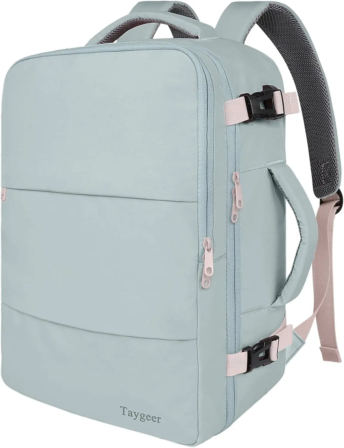 Taygeer Travel Backpack for Women, Carry on Backpack with USB Charging Port & Shoe Pouch, TSA 15.6Inch Laptop Mochila Flight Approved, Nurse Bag Casual Daypack for Weekender Business Hiking, Pink