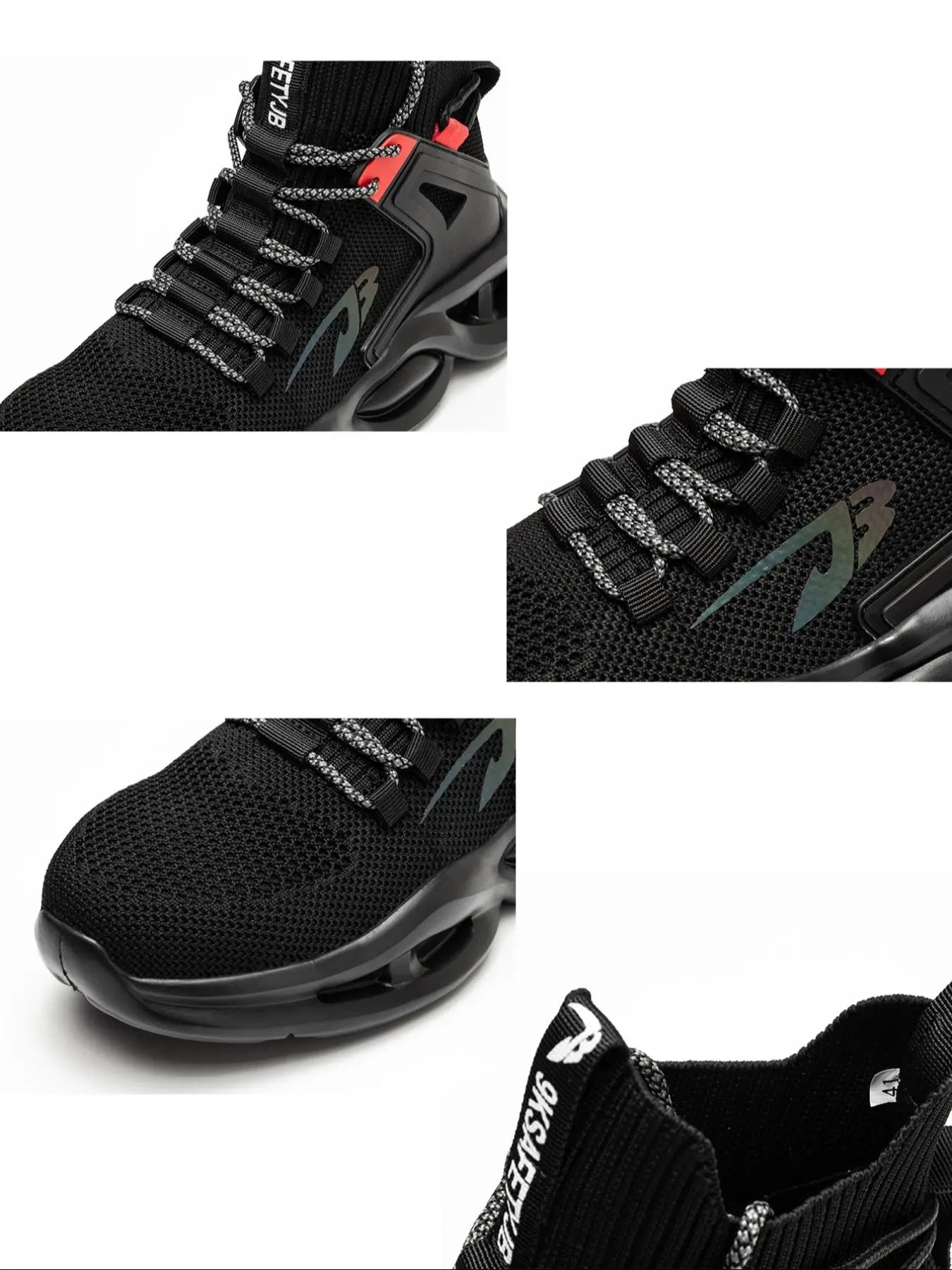 Men'S Safety Shoes, Sport Safety Footwear, Breathable Comfortable Anti-Smash and Anti-Puncture Sports Shoes, Sturdy Work Shoes, Anti-Slip Work Shoes for Men, Fashionable Shoes for Daily Wear, Steel Toe Trainers